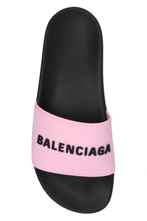 Pink balenciaga slides hotsell